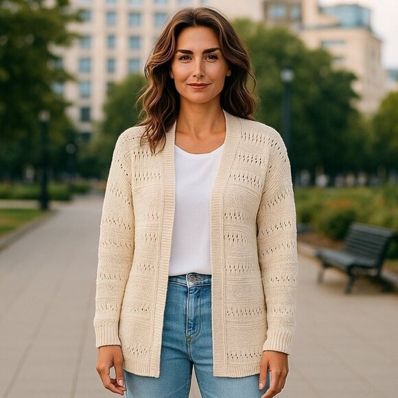 Jack by BB Dakota Sweaters - Anthropologie Jack by BB Dakota Open Cardigan Women Medium Boho Preppy Lagenlook